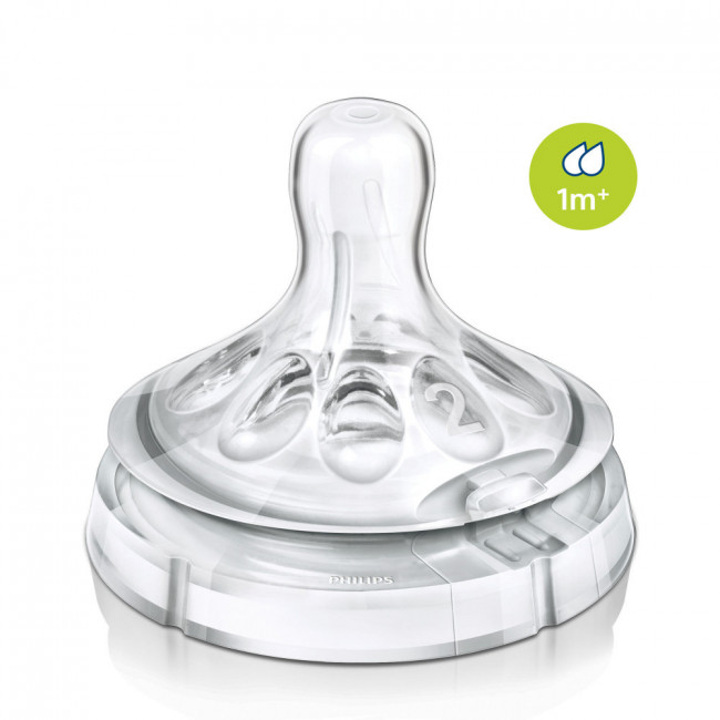 Avent tetina natural lenta  1 mes + x 2 unidades.