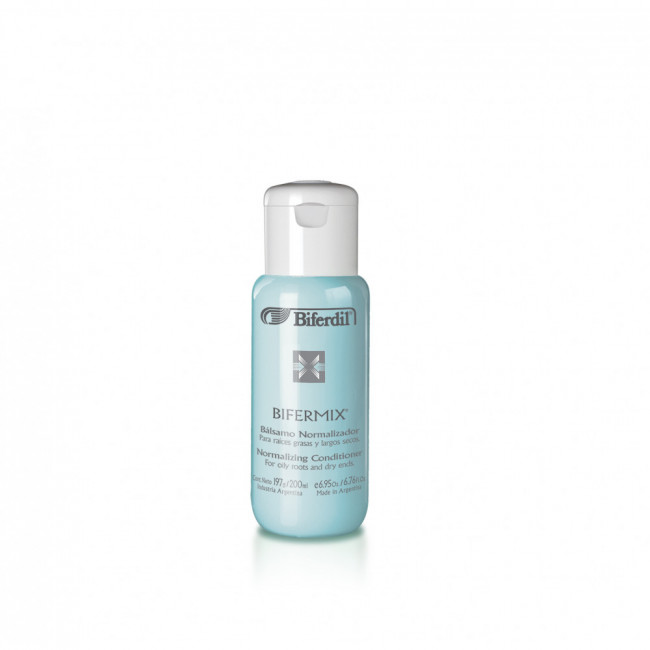 Biferdil bálsamo acondicionador bifermix normalizador para raíces grasas y puntas secas x 200 ml.