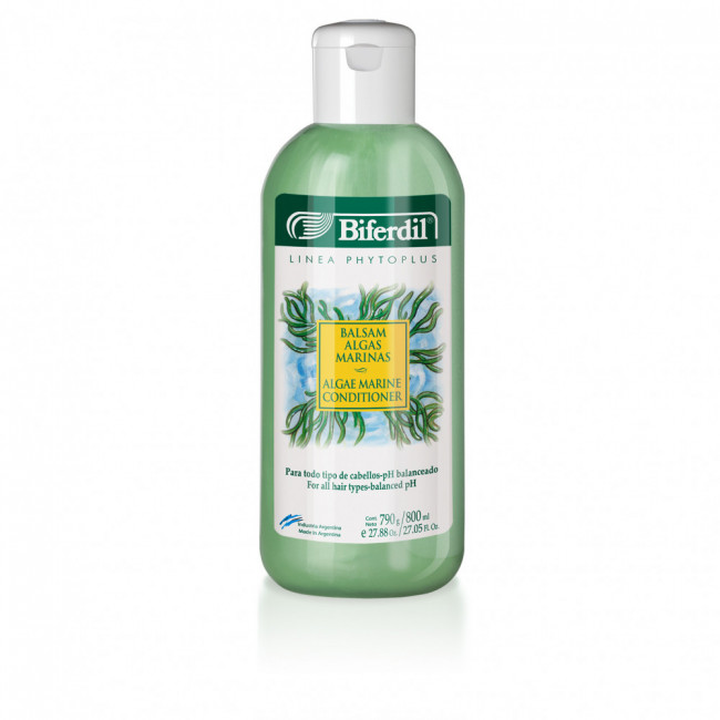 Biferdil bálsamo acondicionador algas marinas para todo tipo de cabellos - ph neutro x 800 ml.