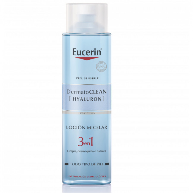Eucerin dermatoclean agua micelar de limpieza facial 3en1 x 400 ml.