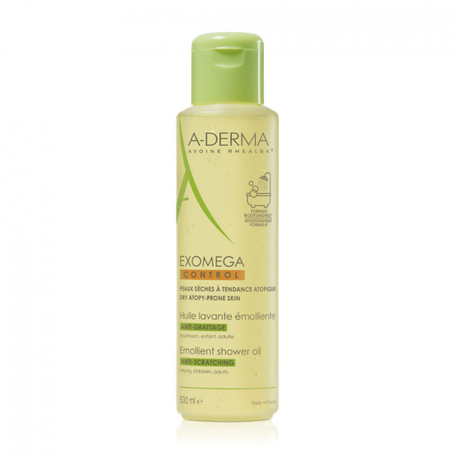 A-derma exomega control aceite corporal limpiador y suavizante, calma la sensación de irritación...