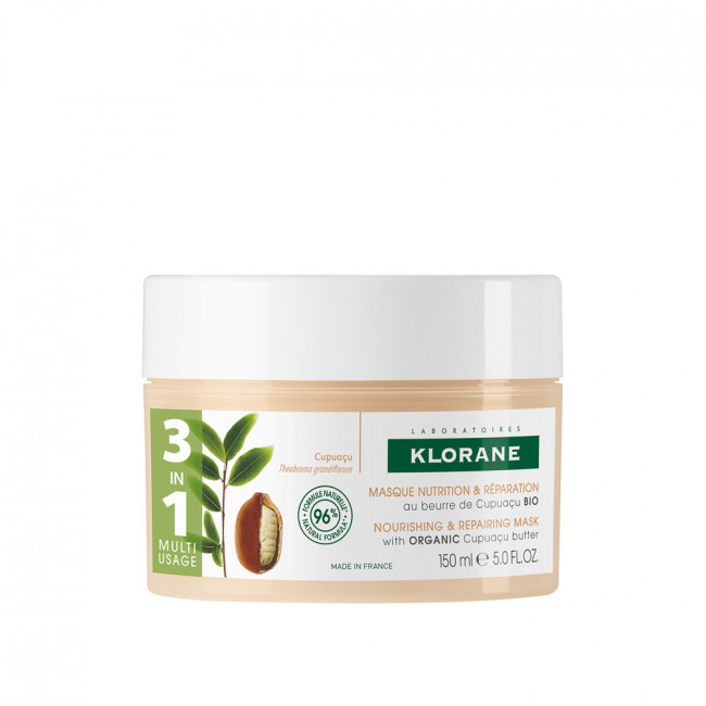 Klorane mascara capilar cupuacu 3 en, nutre, repara y rellena, dejando el cabello más resistente...