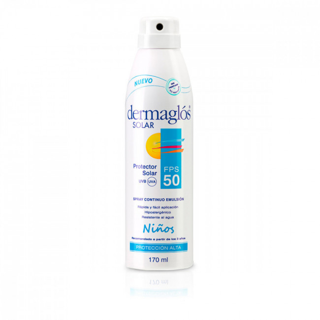 Dermaglos solar fps 50 niños spray x 170 ml.