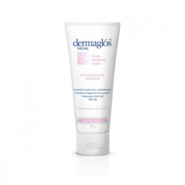 Dermaglos crema hidratante facial, hidratación intensiva, normaliza la piel seca y deshidratada x...
