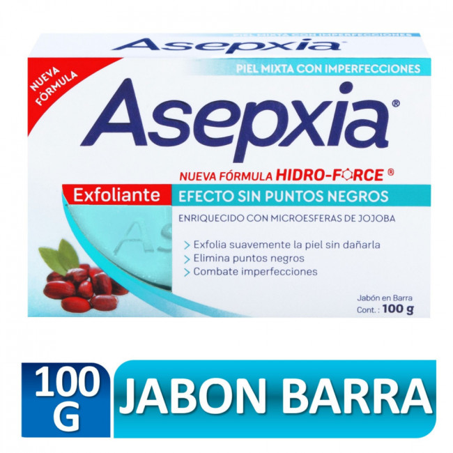 Asepxia jabón exfoliante x 100 grs.