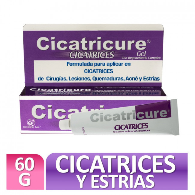 Cicatricure gel reparador, mejora visiblemente tamaño, textura y color de estrías y cicatrices x...