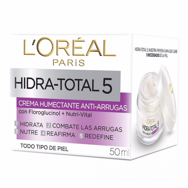 Dermo expert de loreal crema antiage hidra total 5, permite un contorno redefinido y una piel mas...