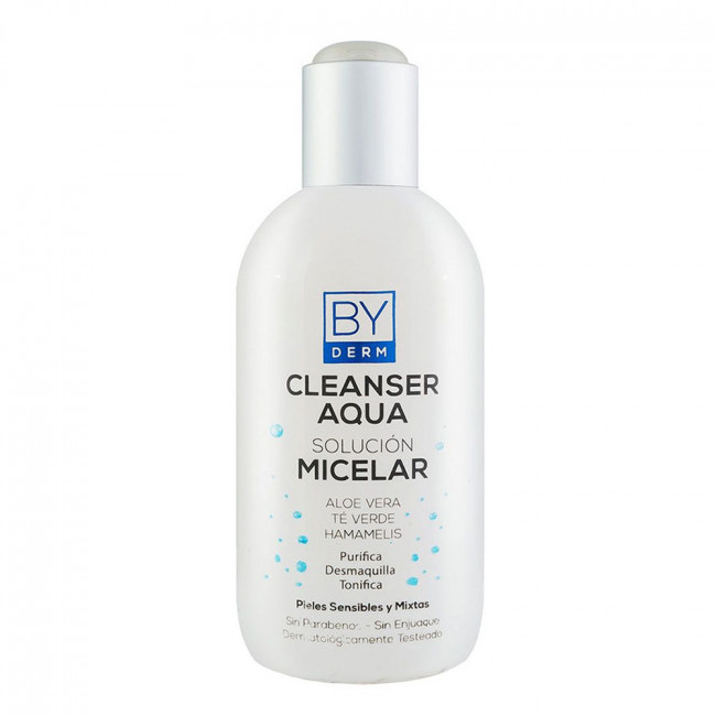 By she-by derm cleanser agua micelar de limpieza facial x 250 ml.