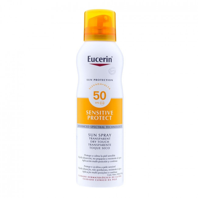 Eucerin solar factor 50 spray transparente x 200 ml.