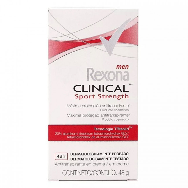Rexona clinical desodorante hombre sport strength x 48grs.