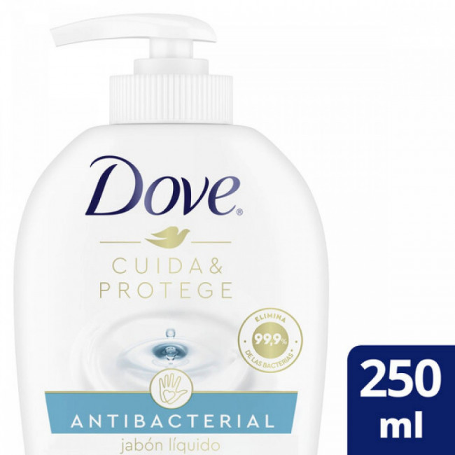 Dove jabón anti-bacterial x 250 ml.
