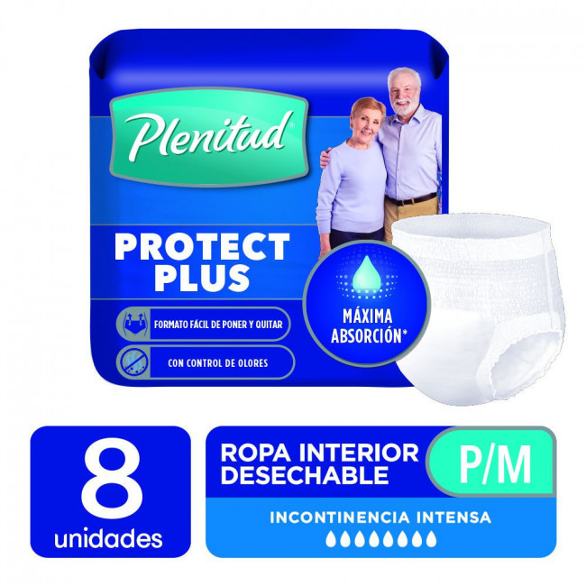 Plenitud ropa interior plus p/m x 8 unidades.
