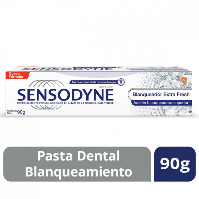 Sensodyne pasta dental blanqueadora extra fresh x 90 ml.
