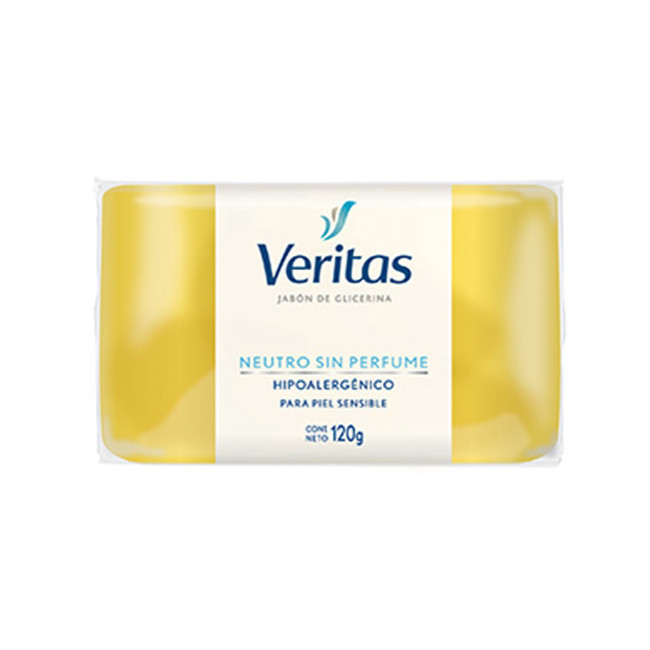 Veritas jabón glicerina neutro sin perfume x 120 grs.