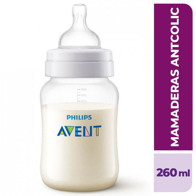 Avent mamadera anticólico x 260 ml.
