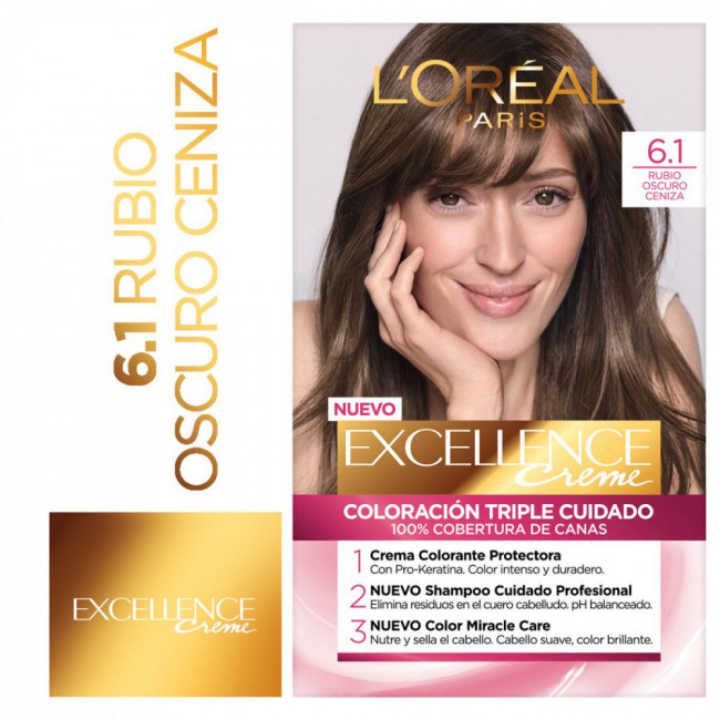 Excellence colágeno coloración para el cabello n 6.1
