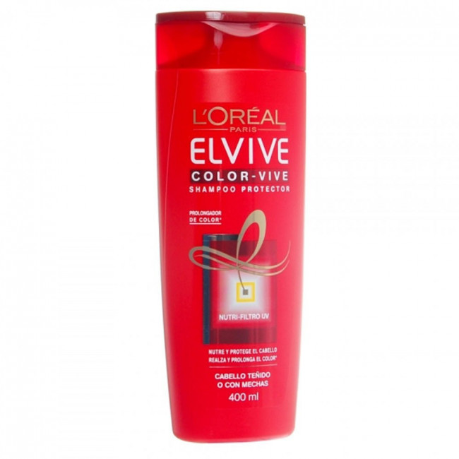Elvive shampoo colorvive, protege el color hasta por 10 semanas x 400 ml.