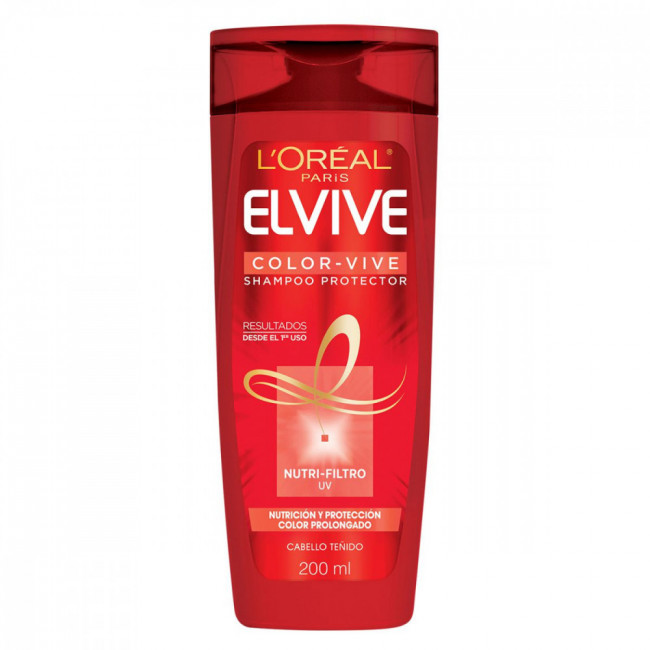 Elvive shampoo colorvive, protege el color hasta por 10 semanas x 200 ml.