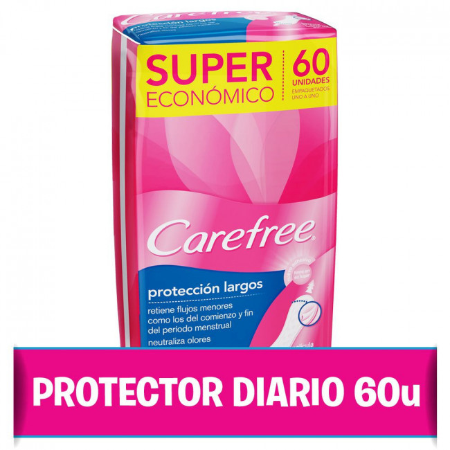 Carefree protección femenina largos x 60 unidades 