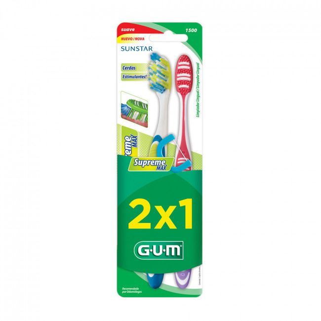 Gum cepillo 1500 x 2 unidades + flosser