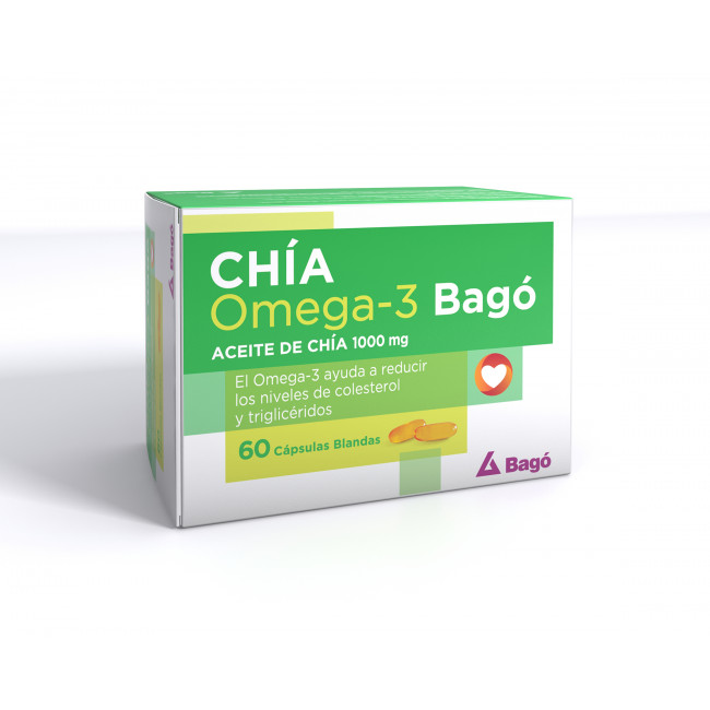 Chia omega 3 1000 mg x 60 cápsulas.
