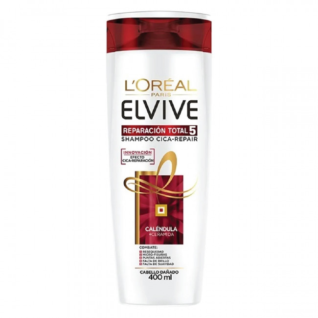 Elvive shampoo reparación total 5 x 400 ml.