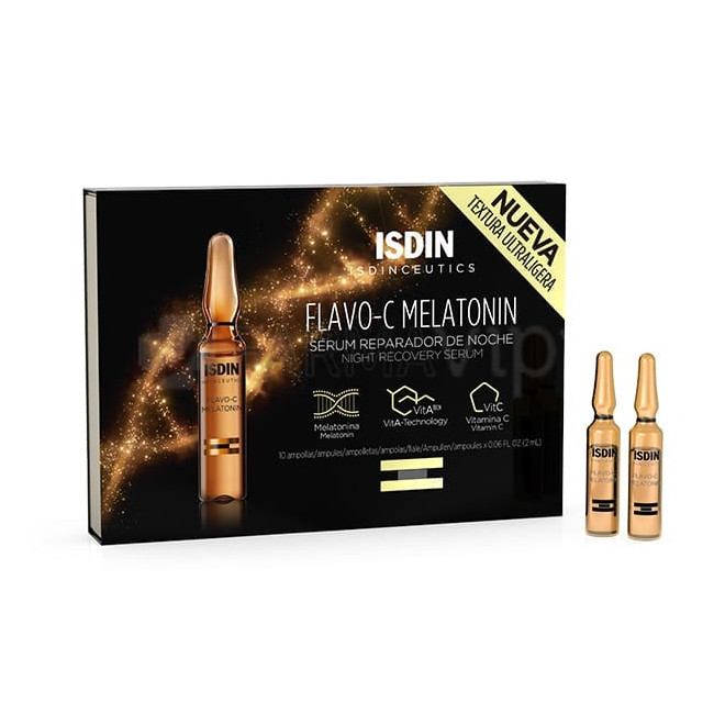 Isdinceuticals flavo-c melatonin ampollas para la noche estimulan las defensas antioxidantes de...