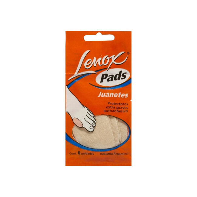 Lenox pads protectores para juanetes  x 6 unidades.
