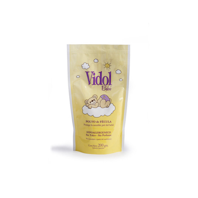 Vidol bebe polvo fécula bolsa x 200 grs.