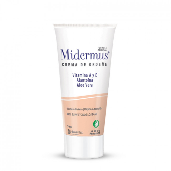 Midermus crema de ordeñe, de textura liviana y rápida absorción, humectación para piel seca a muy...