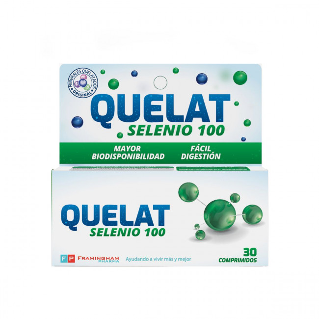 Quelat selenio 100, facilita de los minerales x 30 comprimidos.