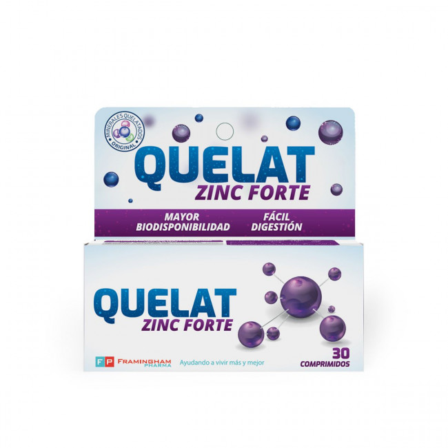 Quelat zinc-forte x 30 comprimidos.