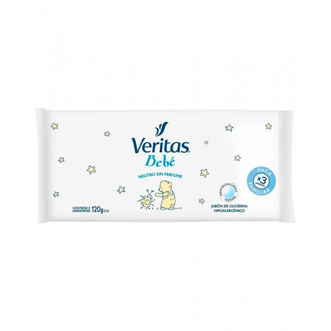 Veritas jabón glicerina bebe 3 unidades x 120 grs. 