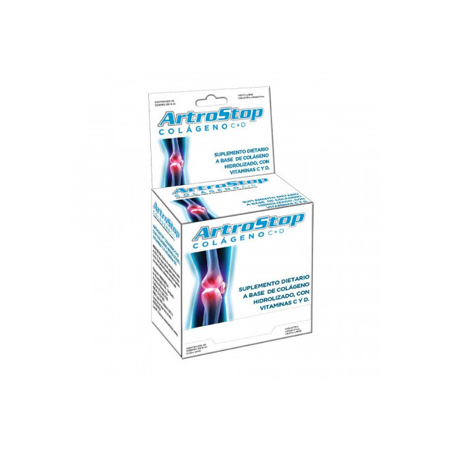 Artrostop colágeno + vitamina c + vitamina d en gel x 25 sobres.