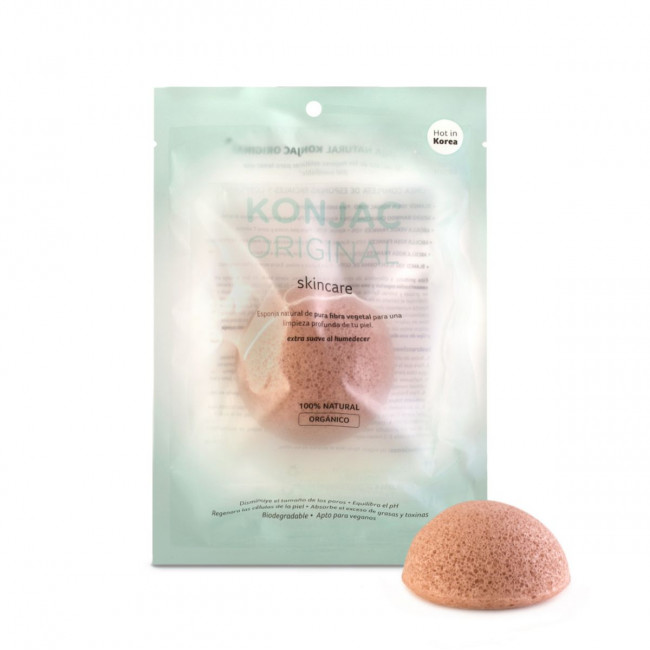 Konjac esponja facial roja francés. 