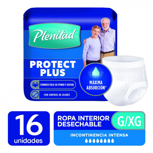 Plenitud ropa interior protect plus x 16 unidades.