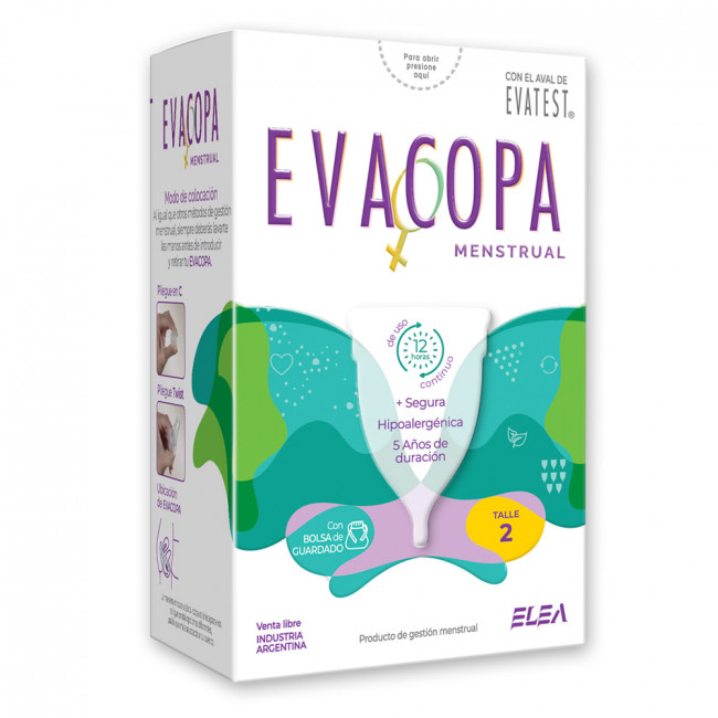Evacopa protección femenina copa menstrual talle 2