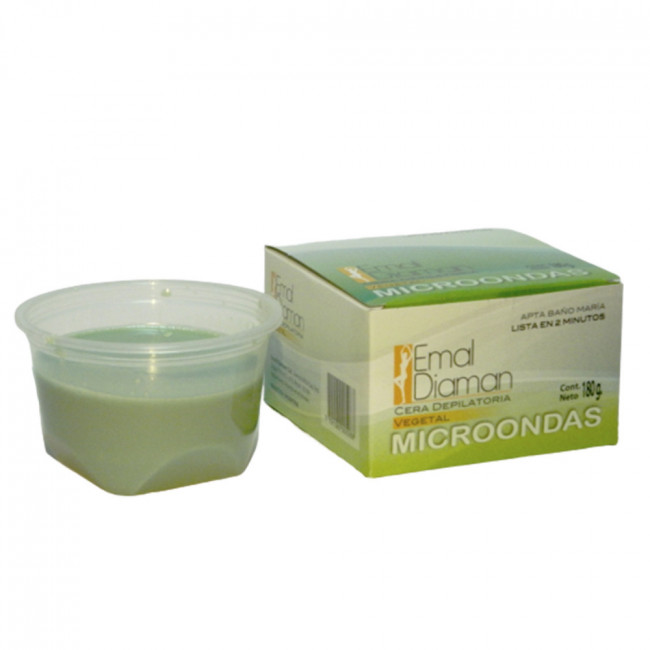 Emal diaman cera depilatoria para microondas vegetal x 180 grs.