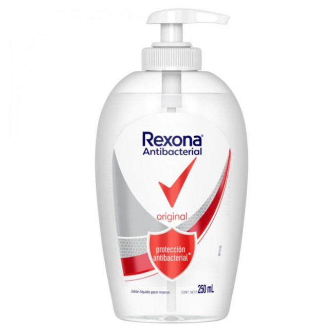 Rexona jabón líquido antibacterial original x 250 ml.