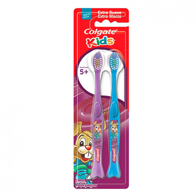 Colgate cepillo dental kids extra suave x 2