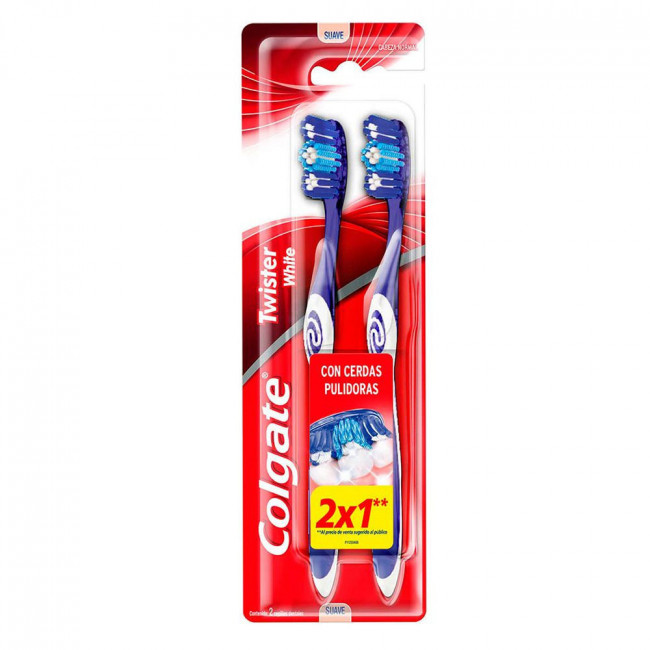 Colgate cepillo dental twist white suave 2 x 1
