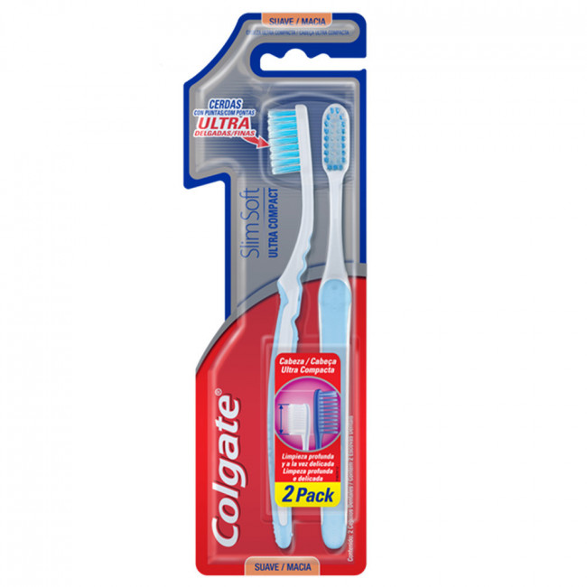 Colgate cepillo dental slimsoft compact head 2 x 1