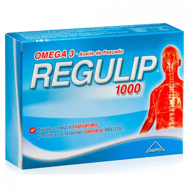 Regulip 1000 1 g, omega 3 y ácidos grasos que ayudan a proteger el sistema cardiovascular en...