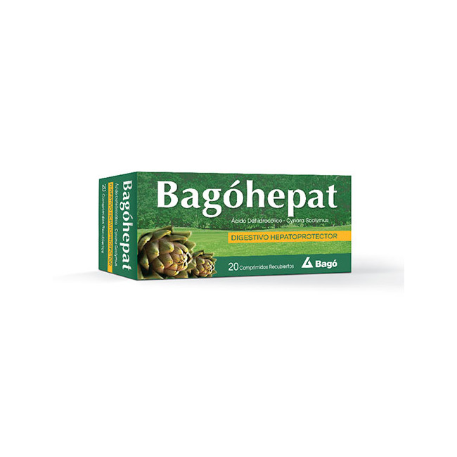 Bagohepat digestivo y protector hepático en comprimidos x 20.