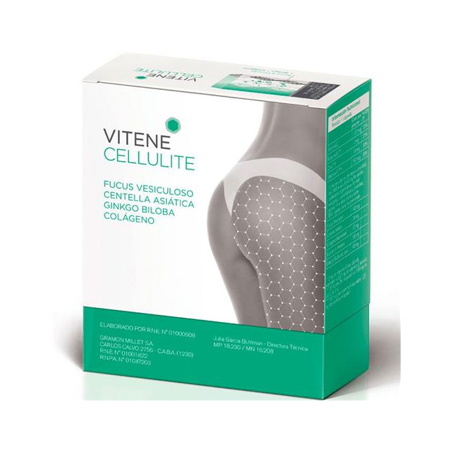 Vitene cellulite tratamiento para la celulitis y flaccidez x 30 cápsulas.