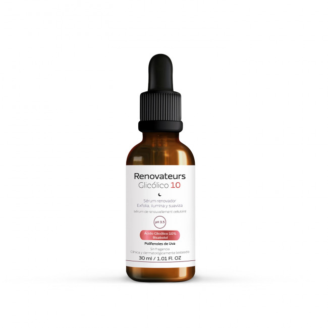 Cepage renovateurs serum facial de ácido glicólico al 10%, efecto peeling, atenúa arrugas y...