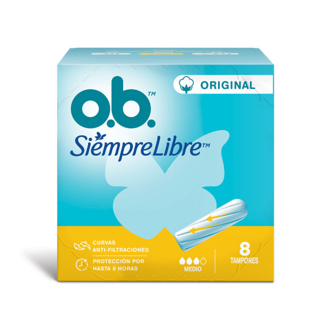 Ob tampones canal curvo medio x 8