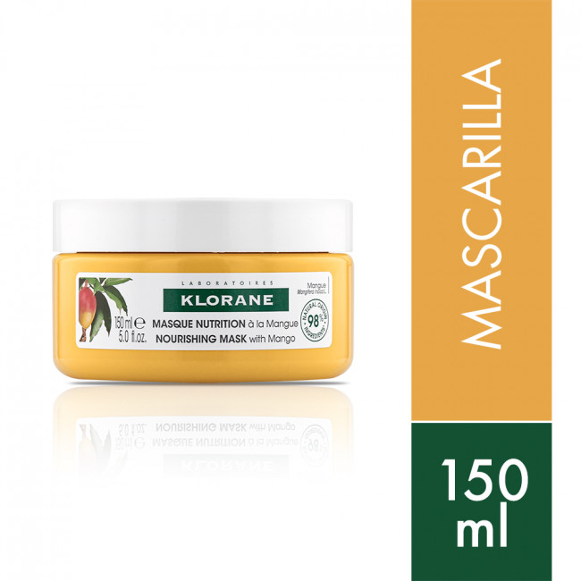 Klorane mascara mango tratamiento reparador para un cabello seco y maltratado x 150ml.