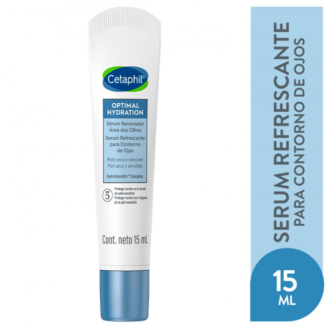 Cetaphil optimal hydration serum contorno de ojos,  reduce bolsas y ojeras, para piel sensible x...