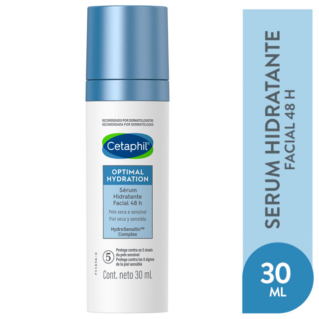 Cetaphil optimal hydration serum facial para piel seca y sensible, absorción instantánea,...